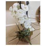 Artificial Orchid in Ceramic Planter