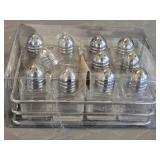 NIP (11) Mini Salt & Pepper Shakers (1) Broke
