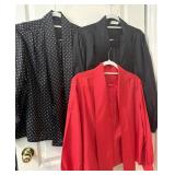 (3) Blouses w/ Tie Neck Designs