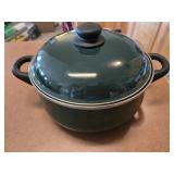 Green Enameled, Vintage Megaware Cooking Pot