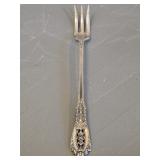 Wallace Rose Point Sterling Silver Seafood Fork.