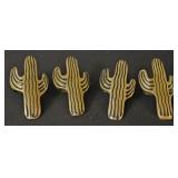 (4) Brass Cactus Napkin Rings