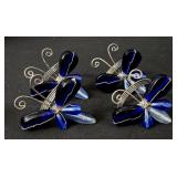 Set Of (4) Vintage Stone Butterfly Napkin