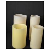 (4) Assorted Flameless Candles