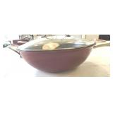 New Curtis Stone 4.5 Qt Deep Wok Skillet w/Lid
