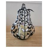 August & Leo Black LED Pumpkin 10in