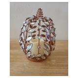 8" August & Leo Orange LED Pumpkin
