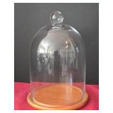 13.5" Glass Colche features a Clear Dome with a