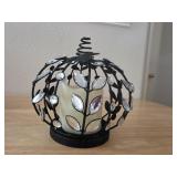 August & Leo Black LED Pumpkin 6in