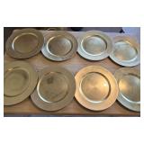 (8) 13" Gold Chargers