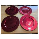 (4) 13" Red Chargers
