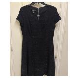 Sz 10 Alyx Dress Black with Silver Sparkle Fit &