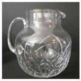 1990s 8" Block Crystal Round Pitcher w/Olympic
