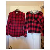 (2) Sz PM/L Plaid Button Downs