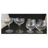 (2) Crystal Champagne Flutes (2) Brandy S
