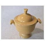 Vintage Yellow Fiestaware Lidded Sugar Bowl