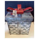 NWT Holiday Christmas Tabletop Decor Metal Gift