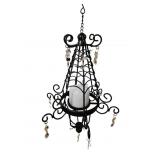 NEW 18" Metal Jeweled Halloween Lantern w/ LED