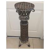 33"ï¿½9.5" Tall Wicker Plant Stand w/a Dark
