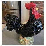 15.5" Black Ceramic Rooster