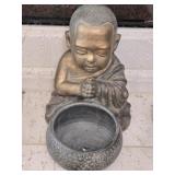 Hand-painted Brass Monk Sculpture from Novica