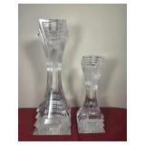 Mikasa "City Lights" Lead Crystal Candle Holders