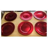 (6) 13" Red Chargers