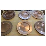 (6) 13" Rose Gold Chargers