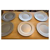 (6) Like New 13" Silver Chargers