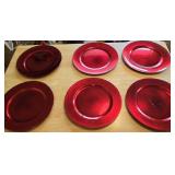 (6) 13" Red Chargers