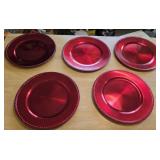 (5) 13" Red Chargers
