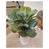 NEW 24" Artificial Fiddle Leaf Fig in Ceramic