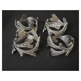 (5) Silver Tone Napkin Rings