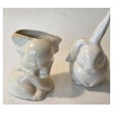 (2) Small Ceramic Planters 4"ï¿½5"