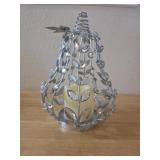 August & Leo Silver LED Pumpkin 10in