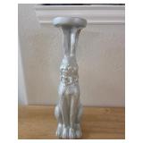 August & Leo Silver 14in Rabbit Candle Holder