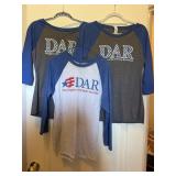 (3) Sz S/M DAR Baseball Tee
