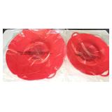 (2) NIP Kochblume Silicone Spill Stopper Lids,