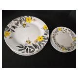 (9) Royal Norfolk "Bee Happy" Ceramic Dinner