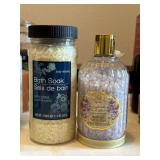 (2) Bath Soak Bath Salt Lavender & Vanilla Scented
