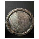 19" Silver-plated Round Tray