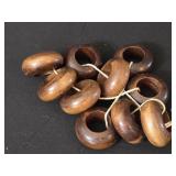 (10) Wooden Napkin Rings