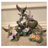 Porcelain Hummingbirds Figurines