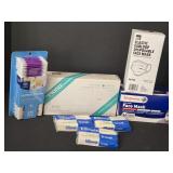 All New (2) Pkgs Face Masks, (1) Box of Exam