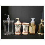 Palm Tree Soap Dispenser & Toothbrush Holder, (