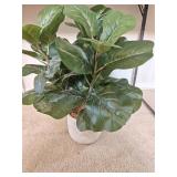 24" Artificial Fiddle Leaf Fig in Ceramic Planter
