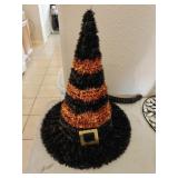 14" Tinsel Witch Hat Decor