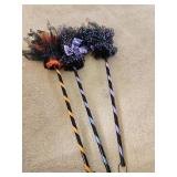 (3) NEW 3ft Plastic Witch Brooms