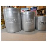 1950s Aluminum Nesting Cannister Set