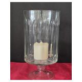 12"ï¿½6.25" Glass Hurricane Lamp w/Flluted